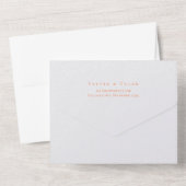 Invitation Tout En Un Mariage blanc de corail de feuillage (Verso)