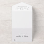 Invitation Tout En Un Mariage blanc et noir minimal (Dehors)