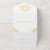 Invitation Tout En Un Mariage blanc feuilles d'orange tout en un invitat (Dehors)