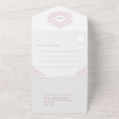 Invitation Tout En Un Mariage blanc roux feuille (Dehors)