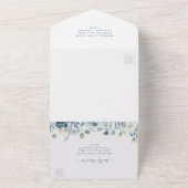 Invitation Tout En Un Mariage bleu (Dehors)