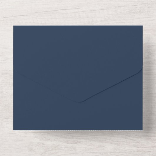 Invitation Tout En Un Mariage bleu bleu bleu bleu rose (Verso)