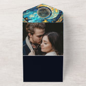 Invitation Tout En Un Mariage bleu céleste (Dehors)