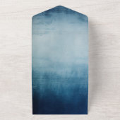 Invitation Tout En Un Mariage bleu chic (Dehors)