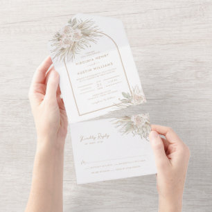 Invitation Tout En Un Mariage Bohème