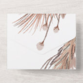 Invitation Tout En Un Mariage Bohème Bio Forme d'Arche et Pampas (Verso)