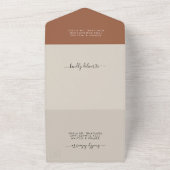 Invitation Tout En Un Mariage Bohème Terracotta (Dehors)