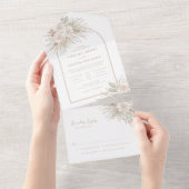 Invitation Tout En Un Mariage Boho (Déchirure)