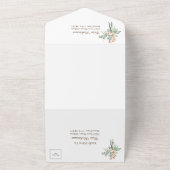 Invitation Tout En Un Mariage Boho Antler Cotton (Dehors)