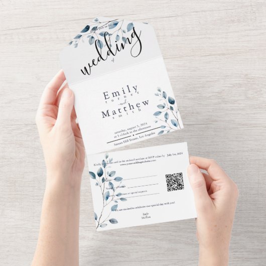 Invitation Tout En Un Mariage Boho Bliss (Déchirure)