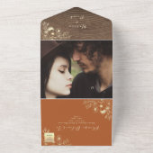 Invitation Tout En Un Mariage Boho Terracotta (Dehors)