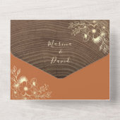 Invitation Tout En Un Mariage Boho Terracotta (Verso)