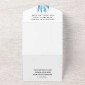 Invitation Tout En Un Mariage botanique de Delphinium bleu (Dehors)