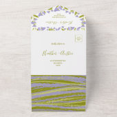 Invitation Tout En Un Mariage botanique du Fleur sauvage de prairie (Dehors)