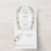 Invitation Tout En Un Mariage Botanique Élégant (À l'intérieur)