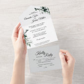 Invitation Tout En Un Mariage Botanique Neutre Tout En Un (Déchirure)