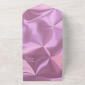 Invitation Tout En Un Mariage brillant rose moderne (Dehors)