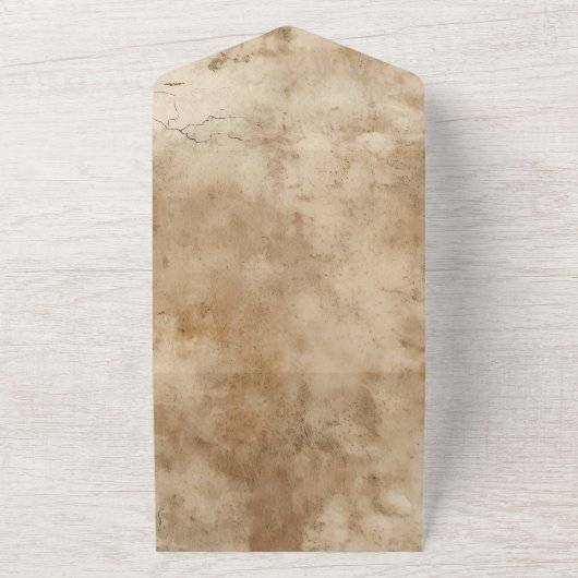 Invitation Tout En Un Mariage Brown Crème Sud-Ouest (Dehors)