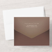 Invitation Tout En Un Mariage Brown Pampas Grass (Verso)