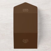 Invitation Tout En Un Mariage Brown vert automne hiver (Dehors)