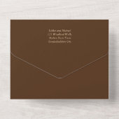Invitation Tout En Un Mariage Brown vert automne hiver (Verso)