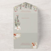 Invitation Tout En Un Mariage Cactus Terracotta & Khaki (Dehors)