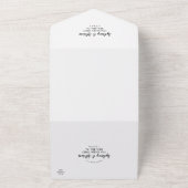 Invitation Tout En Un Mariage Calligraphie simple (Dehors)