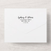 Invitation Tout En Un Mariage Calligraphie simple (Verso)
