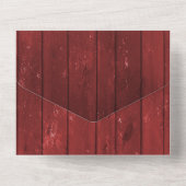 Invitation Tout En Un Mariage campagnard rustique de la grange rouge (Verso)