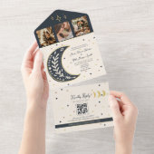 Invitation Tout En Un Mariage céleste Boho (Déchirure)