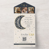 Invitation Tout En Un Mariage céleste Boho (À l'intérieur)