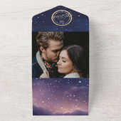 Invitation Tout En Un Mariage céleste de nuit étoilé (Dehors)