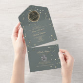 Invitation Tout En Un Mariage Céleste Divin (Déchirure)