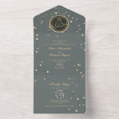 Invitation Tout En Un Mariage Céleste Divin (À l'intérieur)