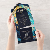 Invitation Tout En Un Mariage Céleste Mystique Tout En Un (Déchirure)