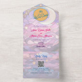 Invitation Tout En Un Mariage céleste unique (À l'intérieur)