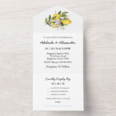 Invitation Tout En Un Mariage Citron Jaune Citrus (À l'intérieur)