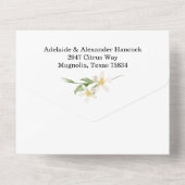 Invitation Tout En Un Mariage Citron Jaune Citrus (Verso)