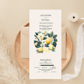 Invitation Tout En Un Mariage Citron Rustique Aquarelle Tout En Un Invit