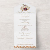 Invitation Tout En Un Mariage Citrouille Fall in Love (À l'intérieur)