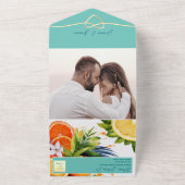 Invitation Tout En Un Mariage Citrus orange citron (Dehors)
