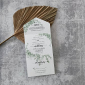 Invitation Tout En Un Mariage classique de feuillage vert Eucalyptus