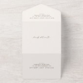 Invitation Tout En Un Mariage classique ivoire élégant (Dehors)