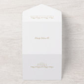 Invitation Tout En Un Mariage Classique Or Propre (Dehors)