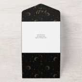 Invitation Tout En Un Mariage Code QR Céleste Écrit Dans Les Étoiles (Dehors)