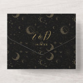 Invitation Tout En Un Mariage Code QR Céleste Écrit Dans Les Étoiles (Verso)