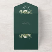 Invitation Tout En Un Mariage Code QR Chic Émeraude Enfin Arche de Verdu (Dehors)