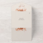 Invitation Tout En Un Mariage Code QR Floral à l'Amour Rustique d'Automn (Dehors)