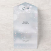 Invitation Tout En Un Mariage Code QR Floral Boho Flocons de Neige Hiver (Dehors)