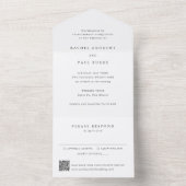 Invitation Tout En Un Mariage Code QR Formel Classique Intemporel (À l'intérieur)